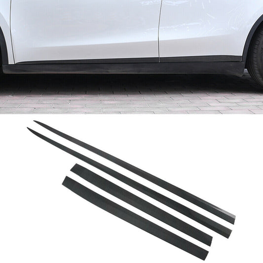 Carbon fiber Side Car Door Body Molding Cover Trim for Tesla for Model Y 2020-2023