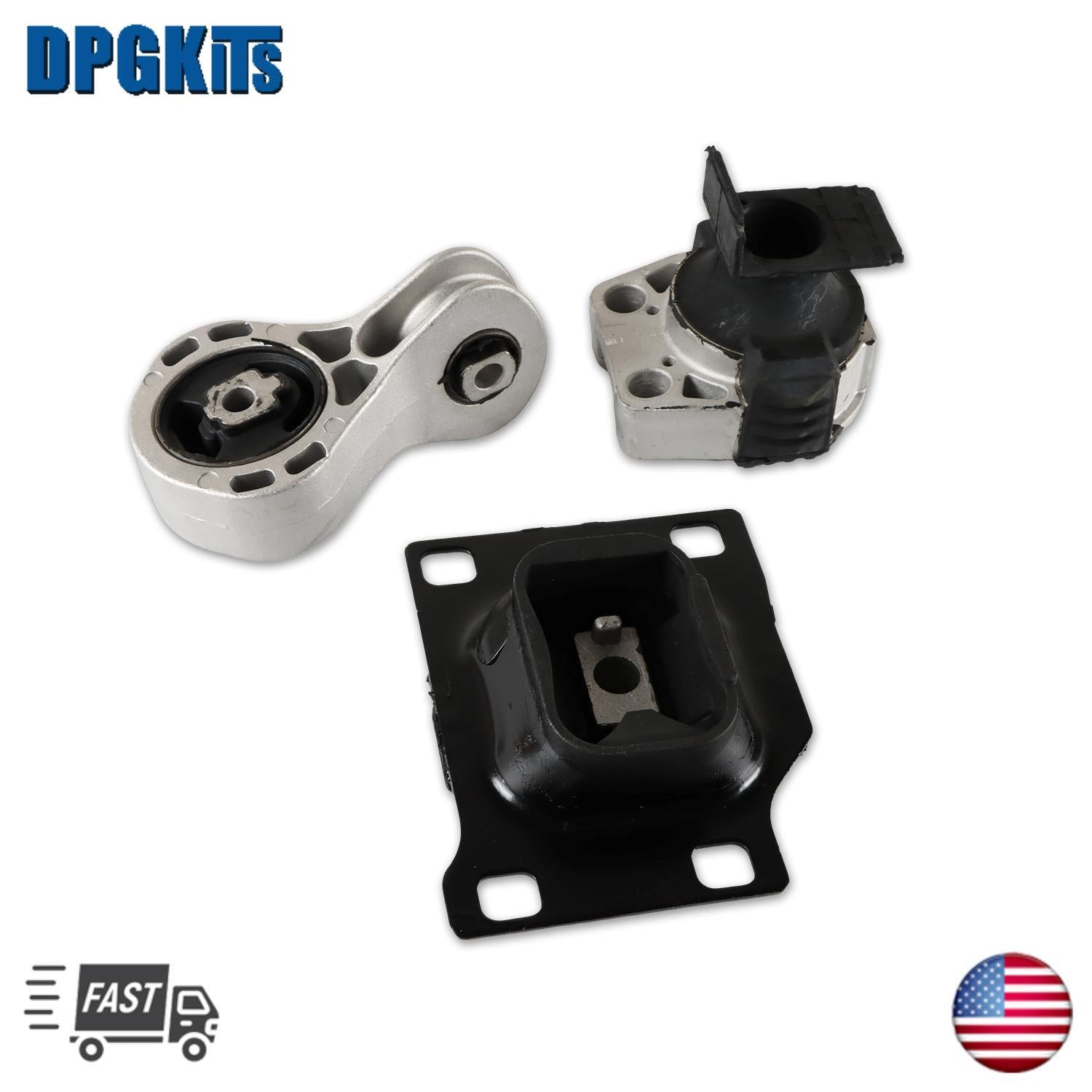 3X Motor Mounts M104 Set for 2008-2011 for Ford Focus 2.0L AT MT A2986 A5322 A5312