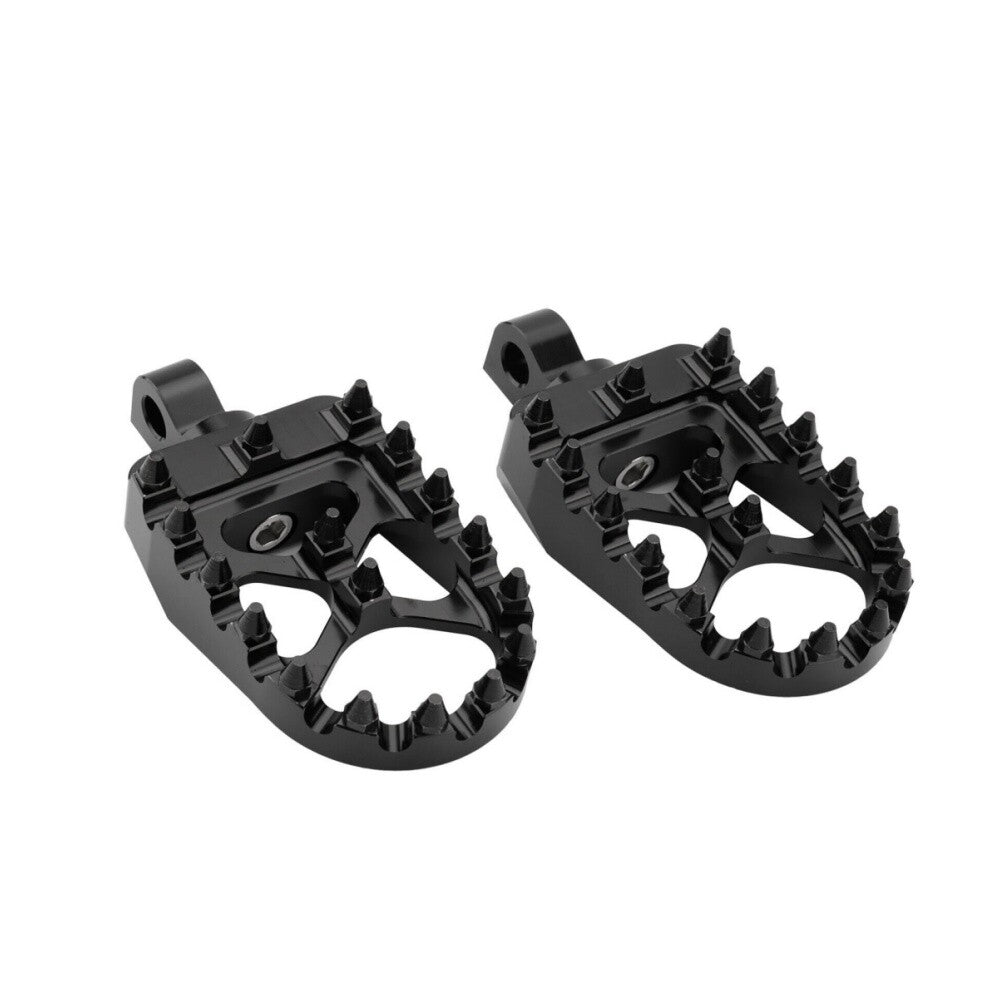 Black wide-stack MX style feet for Harley Dyna Sportster irons 883- n