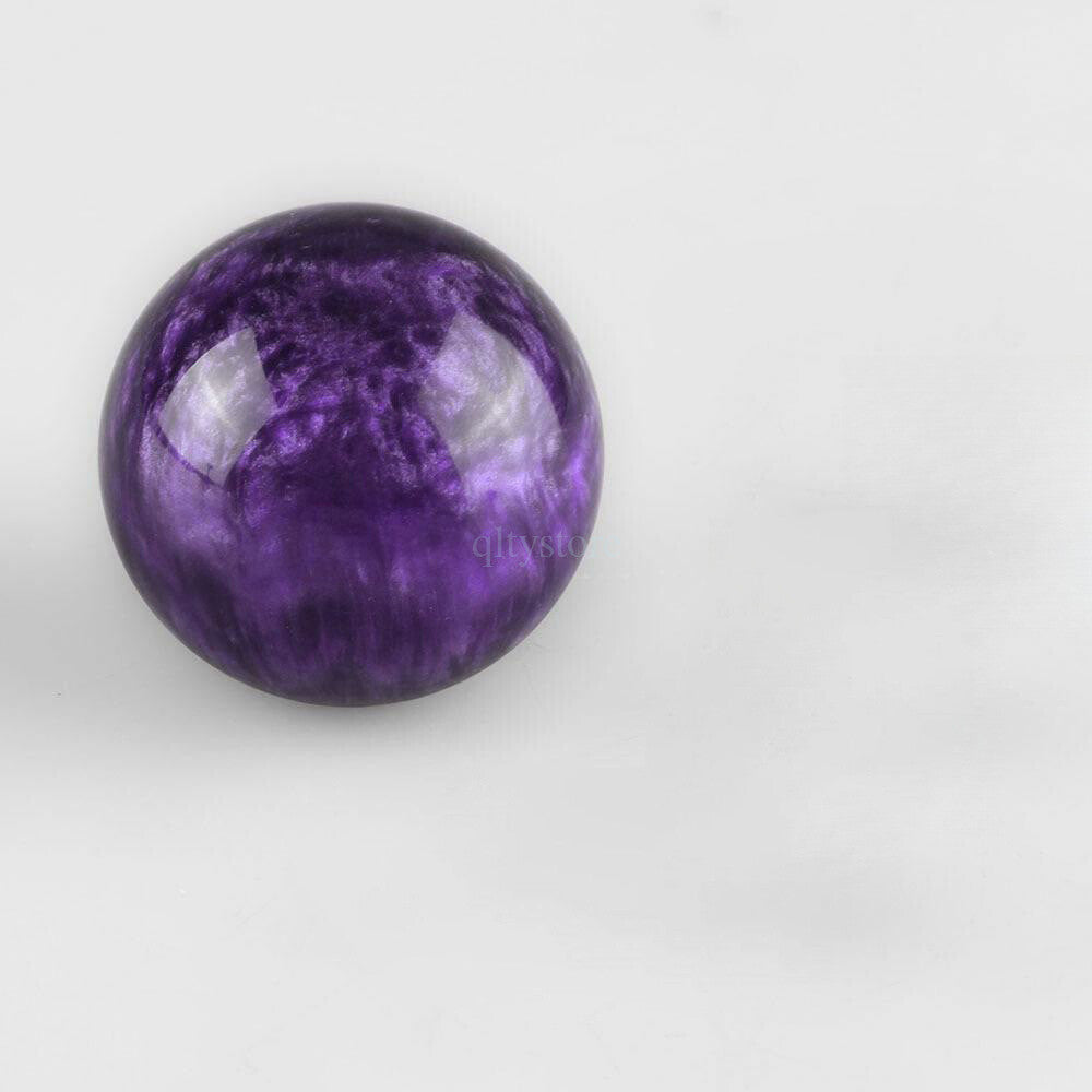 1* Marble Style Round Ball Shift Knob Gear Shifter Head with 3 Adapters Purple Q