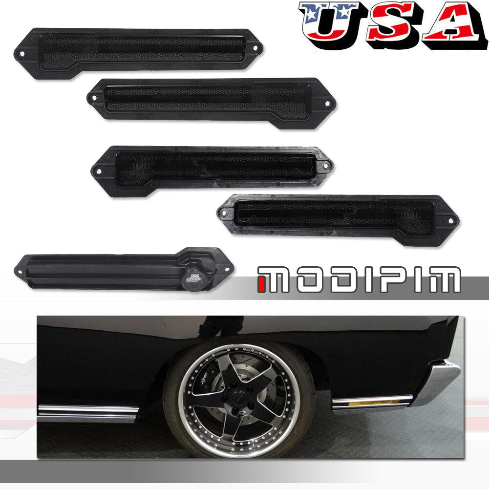 4 Pack Smoked Front and Rear Side Marker Light Housings for 70-72 for Monte Carlo - v