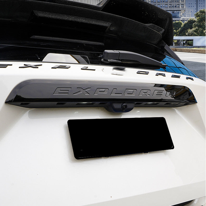 Bright Black Car Rear Door Trunk Lid Cover Strip Trim for Ford Explorer 2020-22