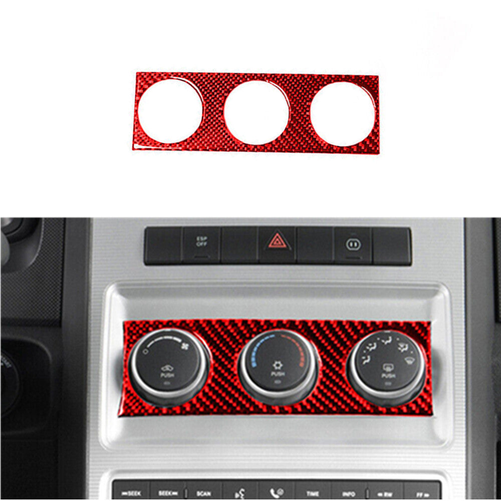 Red Carbon Fiber Automatic Transmission Accent Panel Trim For FJ Cruiser v
