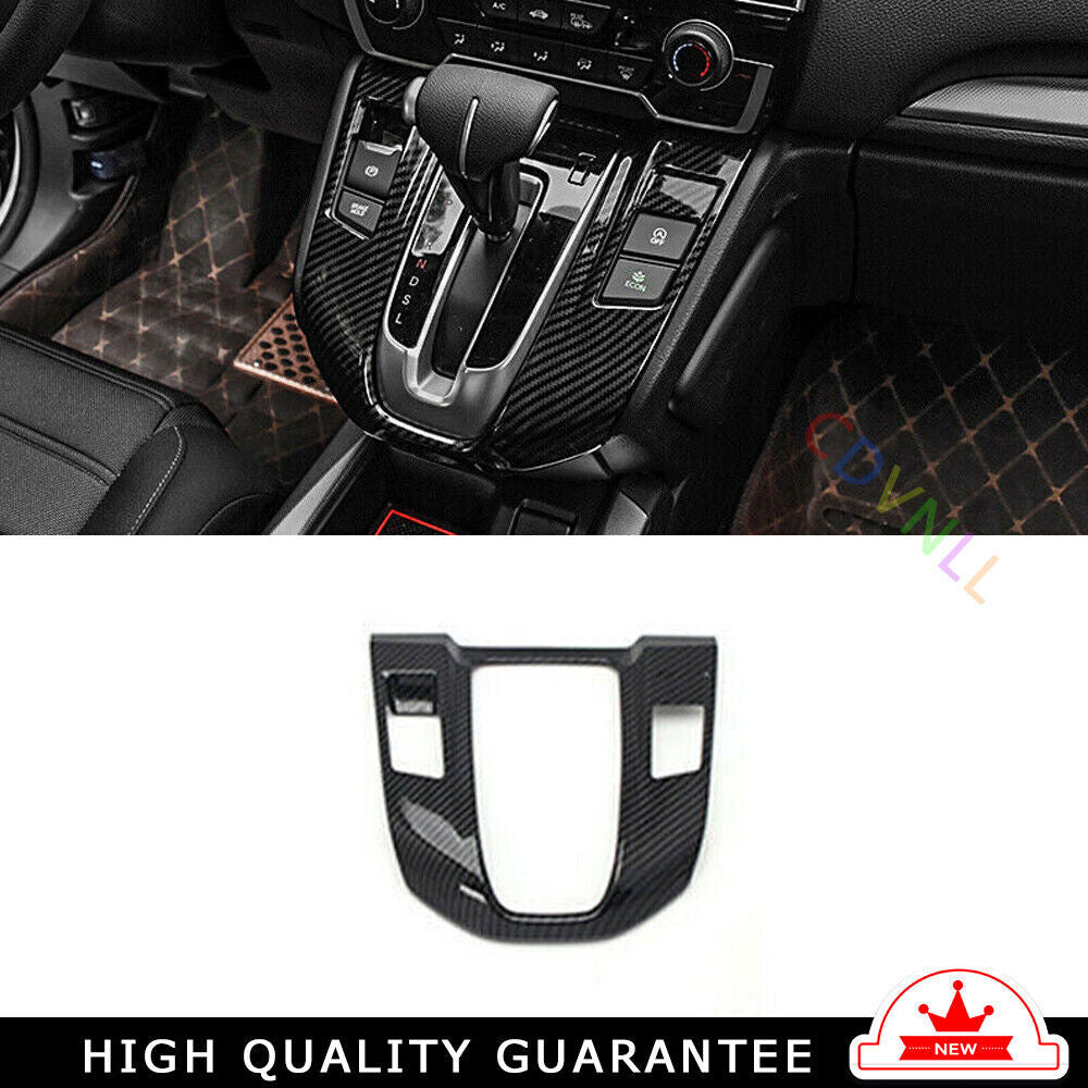 Console Gear Shift Frame Cover Trim 1 for Honda CRV CR-V 2017-2022 Carbon Fiber