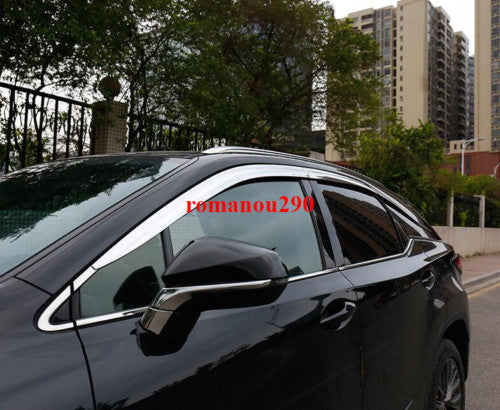 for Lexus RX350 450h 2016-2020 Chrome Window Visor Vent Shades Sun Rain Guards