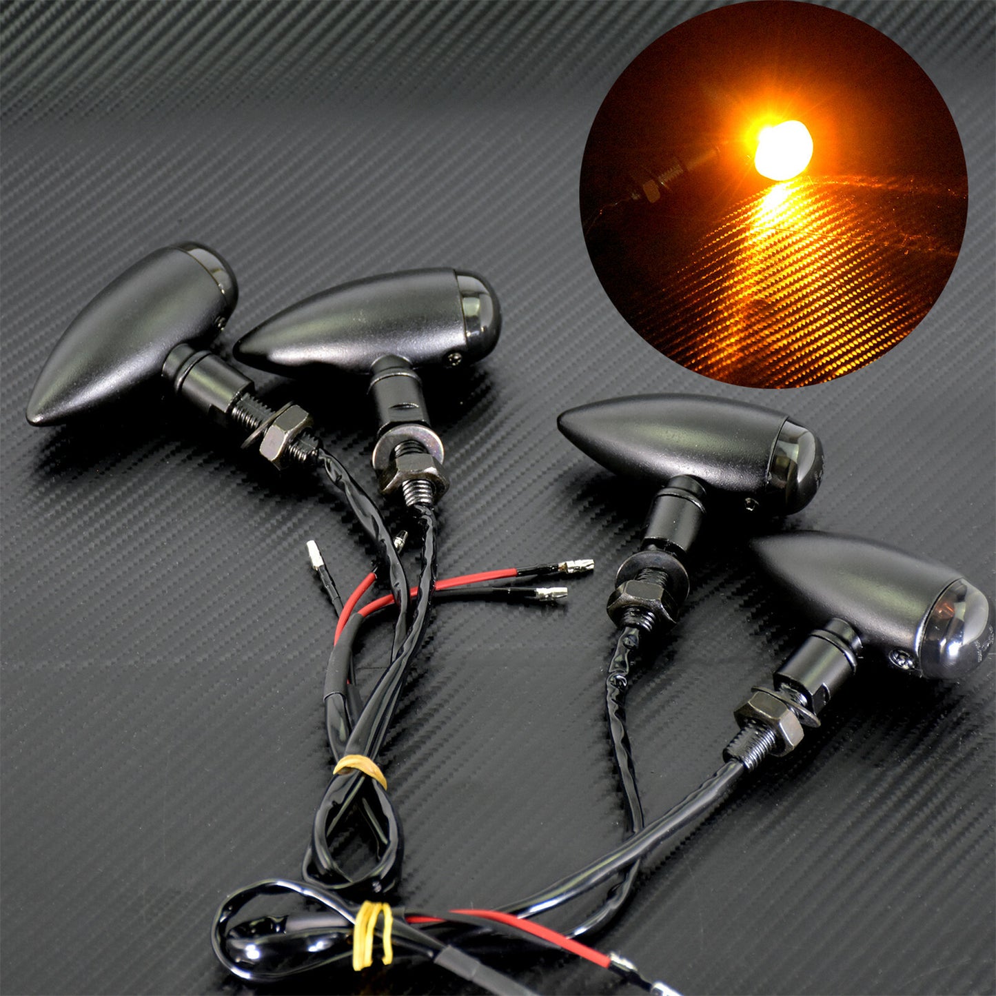4X Turn Signal Indicator Flasher Light Fit For Sportster for Harley Bobber Chopper Q