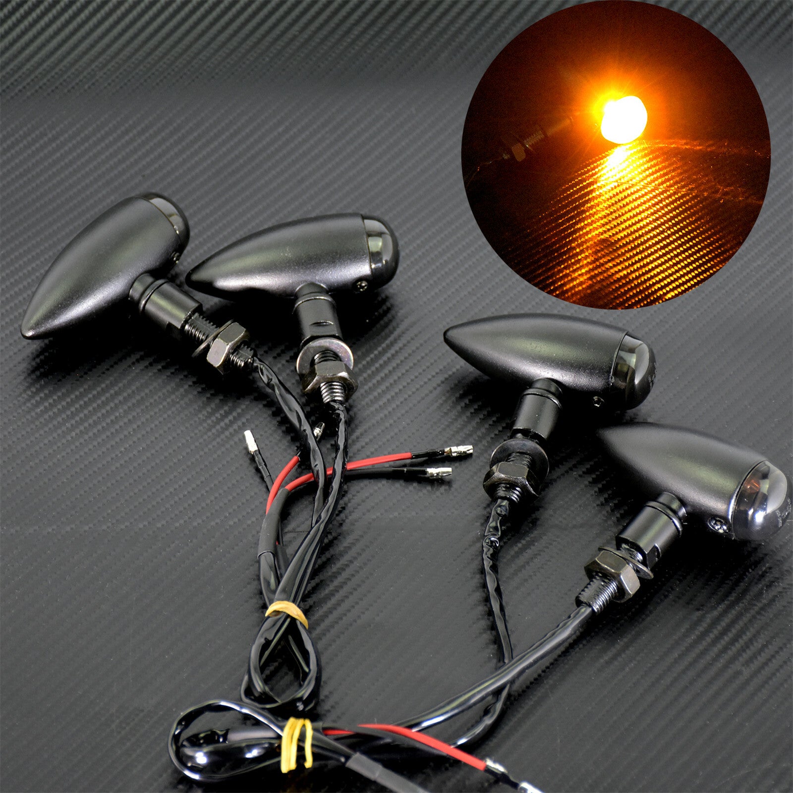 4X Turn Signal Indicator Flasher Light Fit For Sportster for Harley Bobber Chopper Q