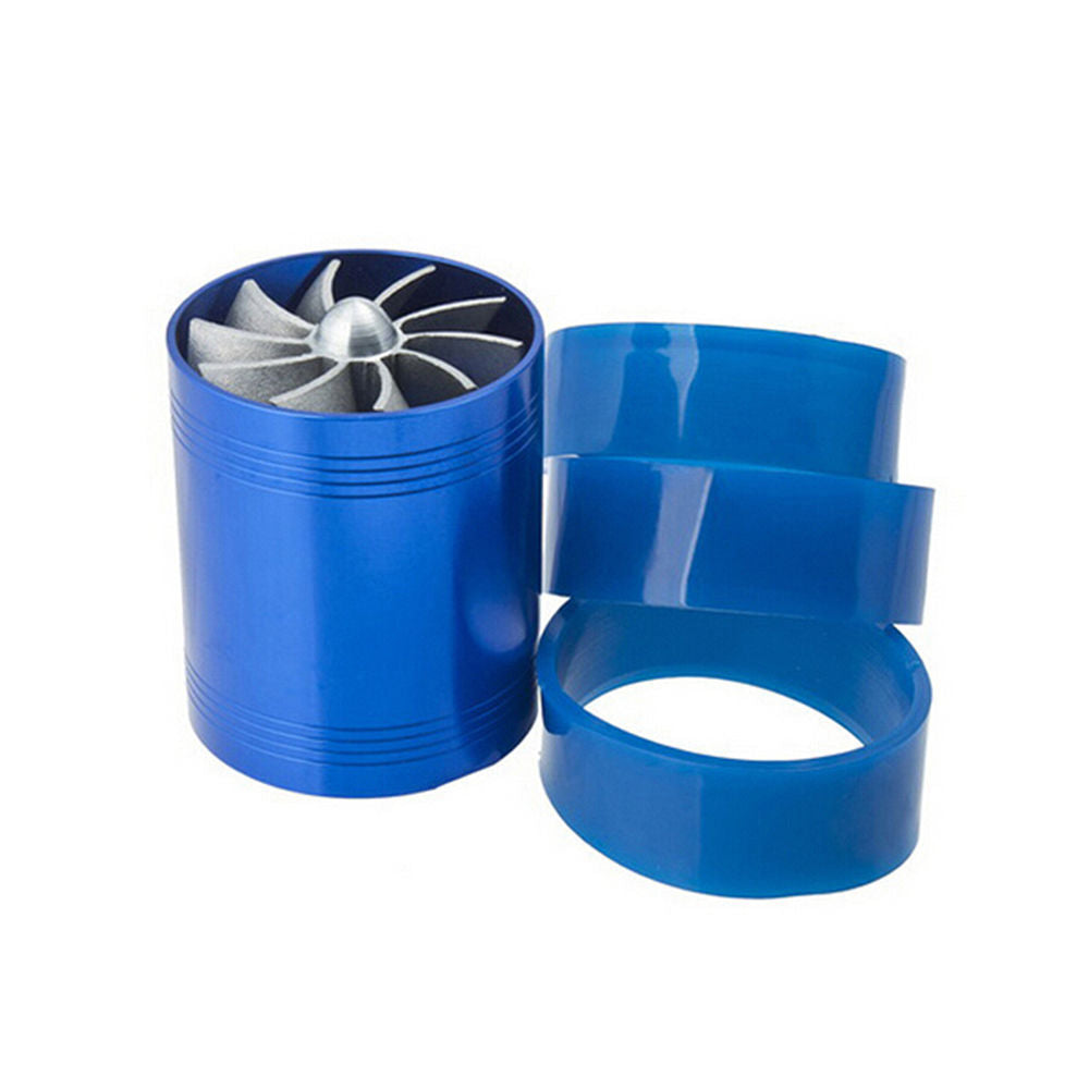 Turbo Air Intake Fan  3pcs Rubber Holder for Universal Air Intake Hose Blue Q