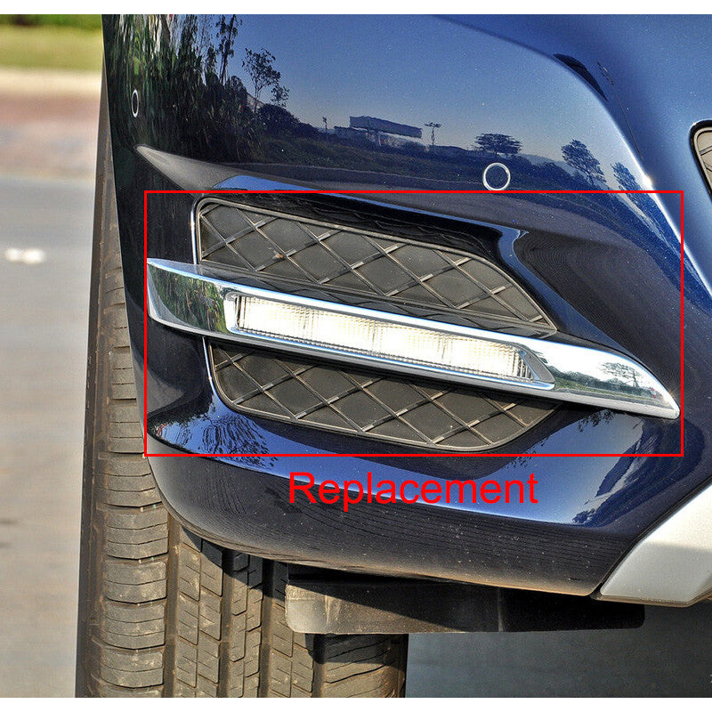 6-piece set of chrome-plated front fog light grille covers for Mercedes-Benz X204 GLK350 13-15