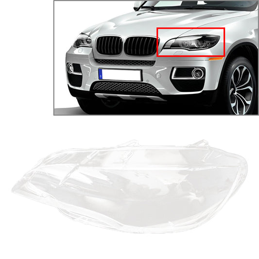 Headlight Lamp Lens Cover Lampshade Fit for BMW X6 E71 2008-2014 Transparent Left