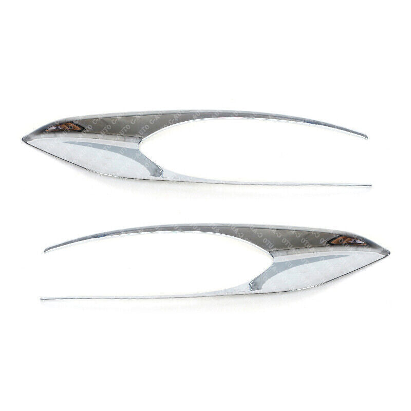 A pair of mirror-finish chrome front fog light cover trims for Peugeot 301 2017 ABS.