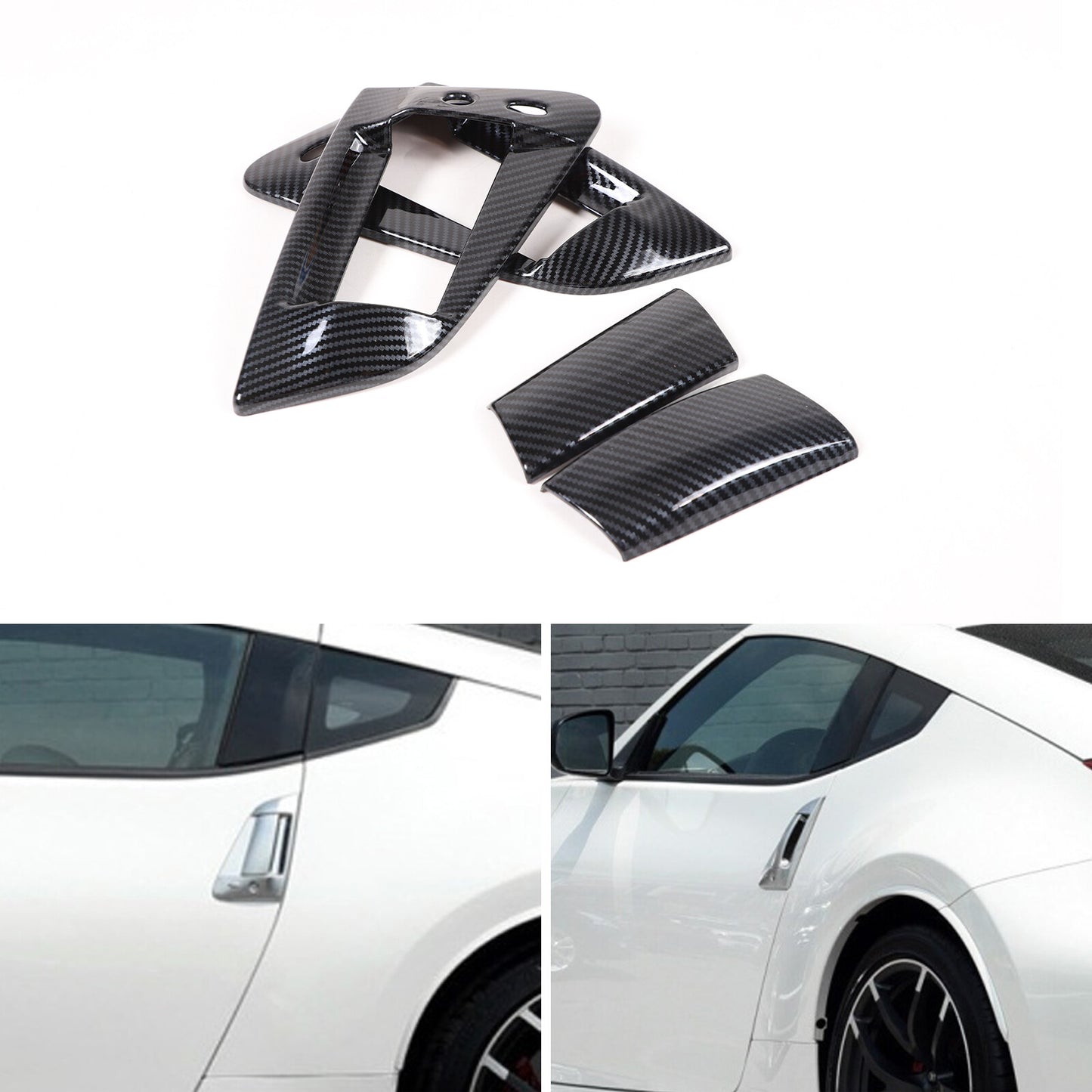 Chrome Rear Spoiler Window Side Cover Trim for Highlander 2020-2022- v