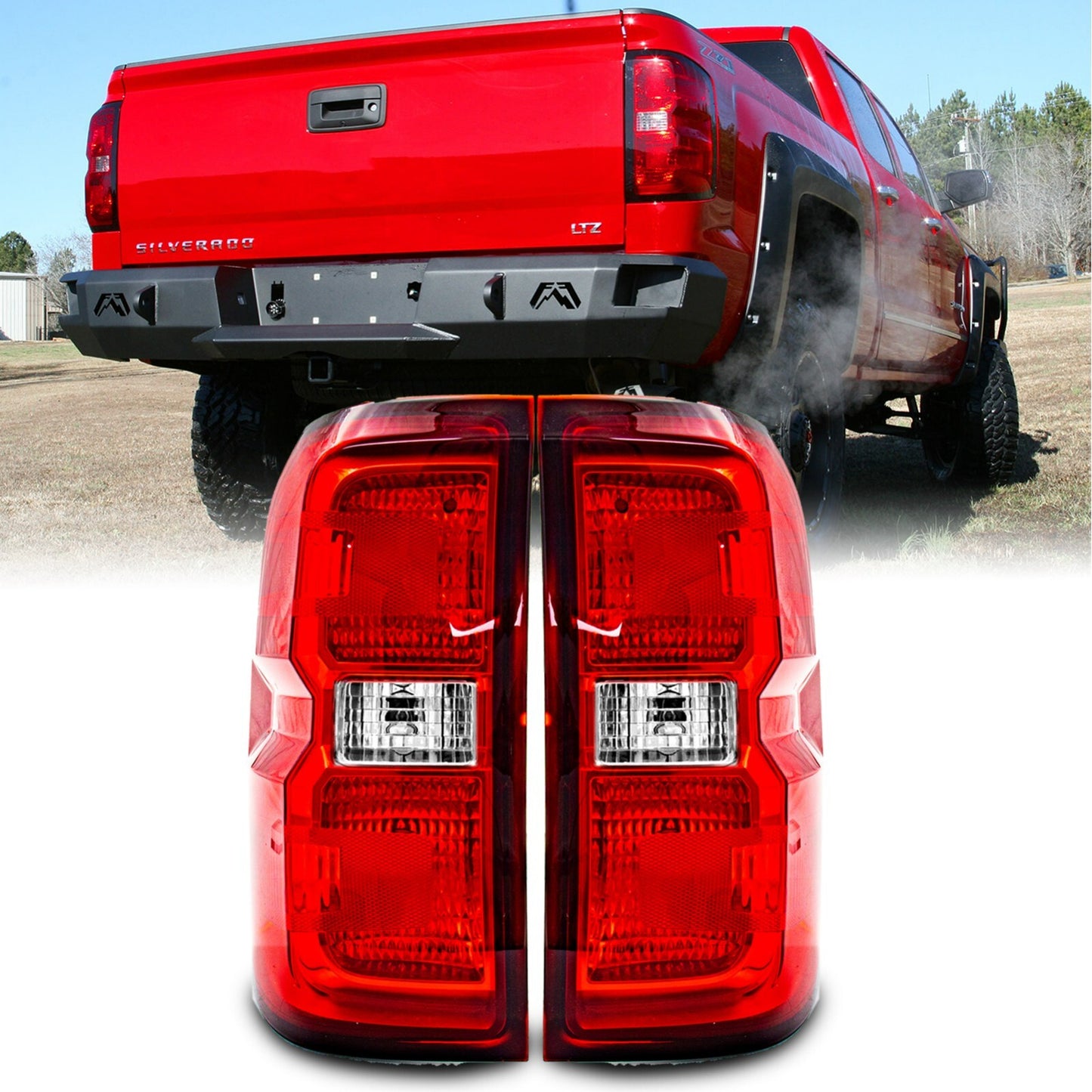 2014-2018 for Silverado 1500/2500 HD/3500 HD 1 pair of taillight replacement parts - v