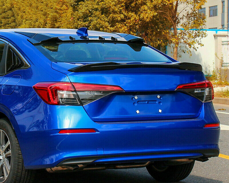 for Honda for Civic 11th 2022-2023 Glossy Black Rear Trunk Lip Spoiler Tail Wing ABS