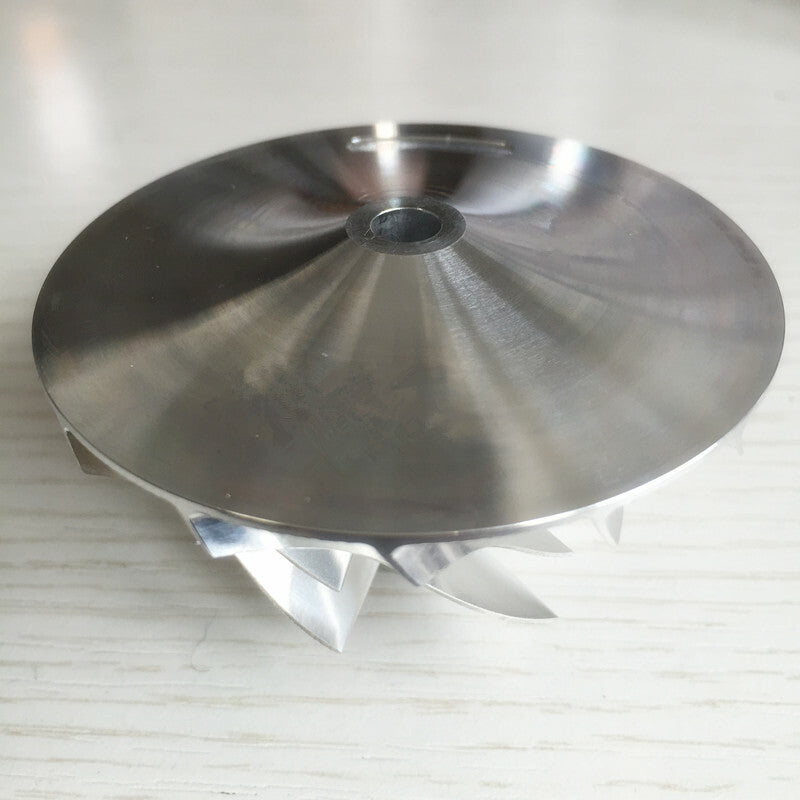 RHF55 46.40/65.00 mm 7+7 Blade Turbine Milling/Burnt Compressor Wheel