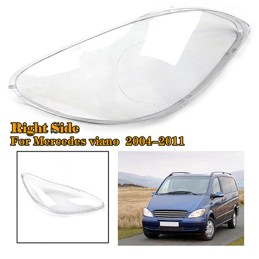 Transparent headlight lens protective cover shell for W639 Vito Viano 2004-10 Right - v