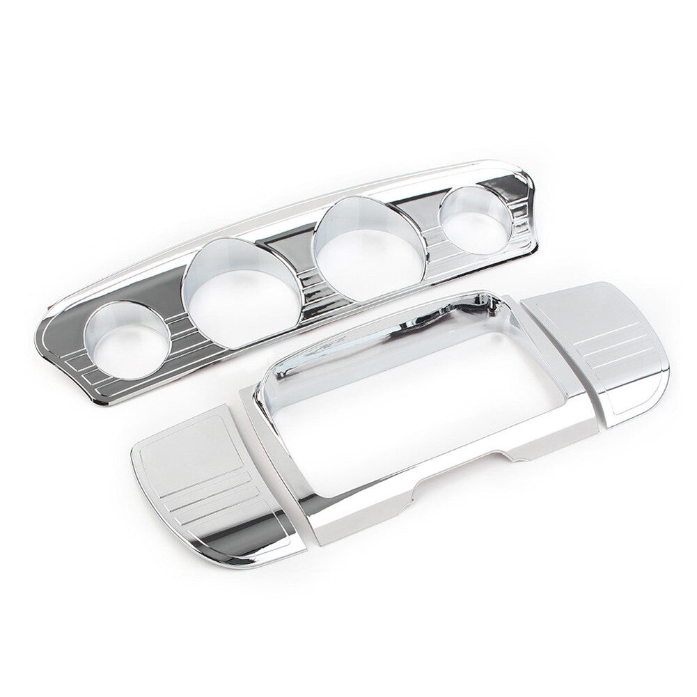 Tri Line Gauge Stereo Accent Trim Covers for Harley Electra Street Glide