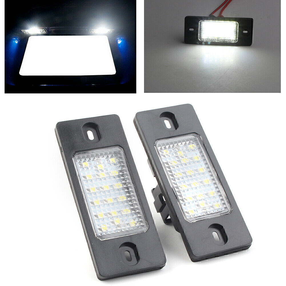 2x White LED License Plate Light Lamps Fit for Porsche for Cayenne for VW Touareg