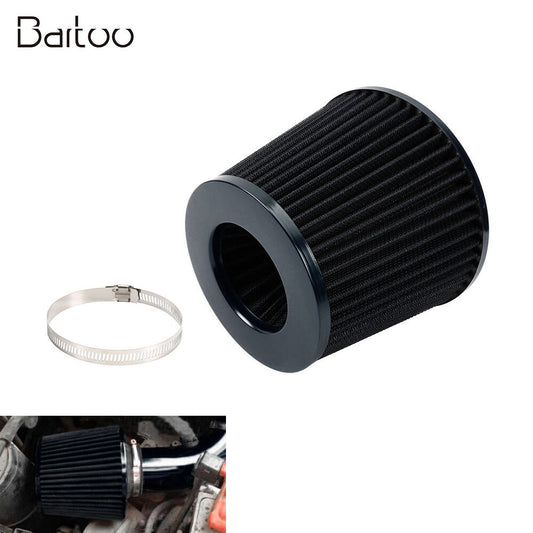 3 76mm High Flow Inlet Cold Air Intake Cone Replacement Dry Air Filter Black Q