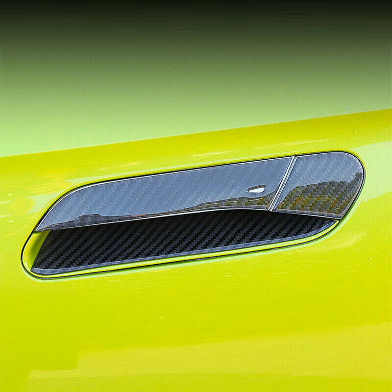 Carbon Fiber Car Door Handle Cover+Cup Bowl Combo Trim for Volkswagen ID.4 21-23