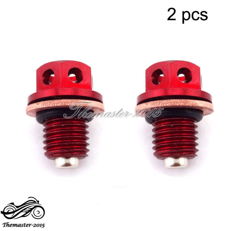 2x Magnetic Oil Drain Bolt Plug ATC70 for Honda CRF50 XR50 125cc Pit Dirt Bike for Lifan Q