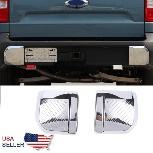 Chrome rear bumper corner scratch protection panel trim (2 pieces)  for ford  Maverick 2022 - 23