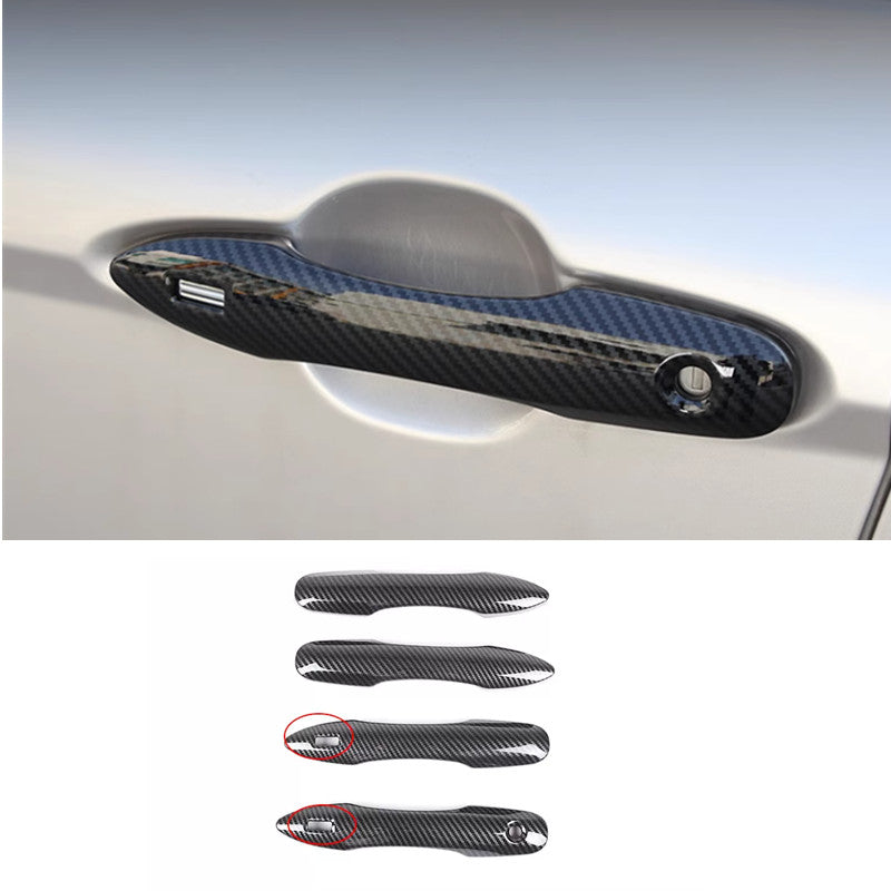 1 Piece for Jeep for Wrangler JK 2007-2010 Steering Wheel Cover Trim Carbon Fiber- v