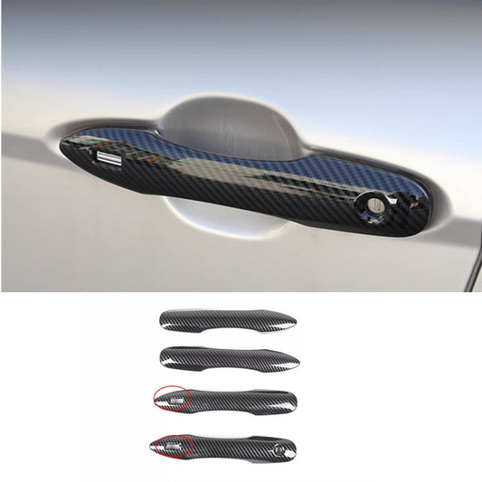 1 Piece for Jeep for Wrangler JK 2007-2010 Steering Wheel Cover Trim Carbon Fiber- v