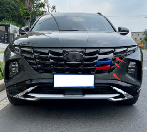 Tri-Color Front Center Mesh Grille Trims for Hyundai for Tucson 2023 Car Accessories