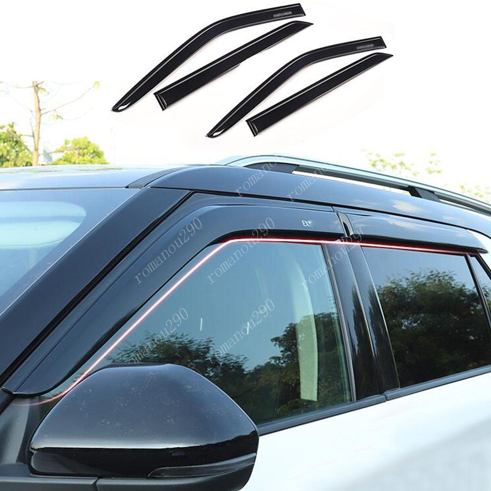 for Ford Explorer 2020-2024 Black Window Wind Visors Rain Guard Vent Deflectors