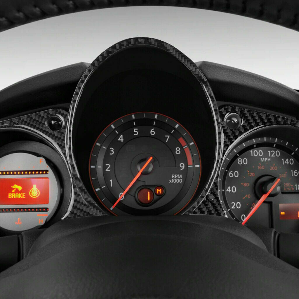 3??for Nissan 370Z 2009-20 Carbon Fiber Interior Instrument Cluster Panel Trim Q