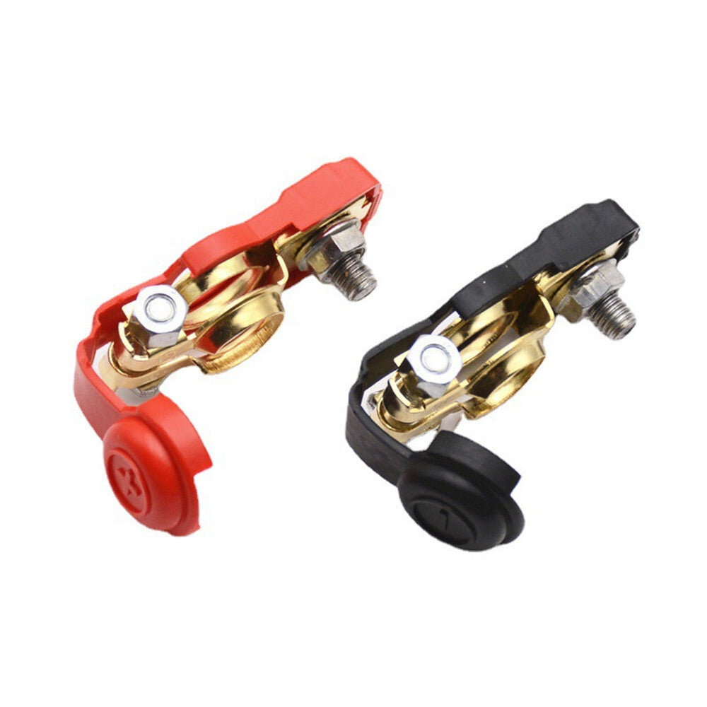 Pair 12V Copper Battery Terminal Car Vehicle Quick Connector Cable Clamp Clip