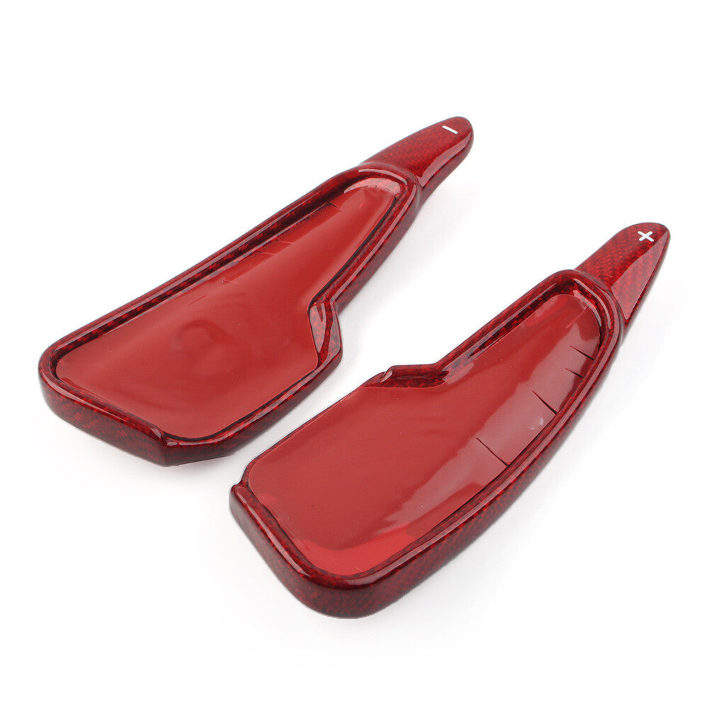 Fit for Chevrolet for Corvette C8 2020-2022 Carbon Fiber Red Steering Wheel Shift Paddle