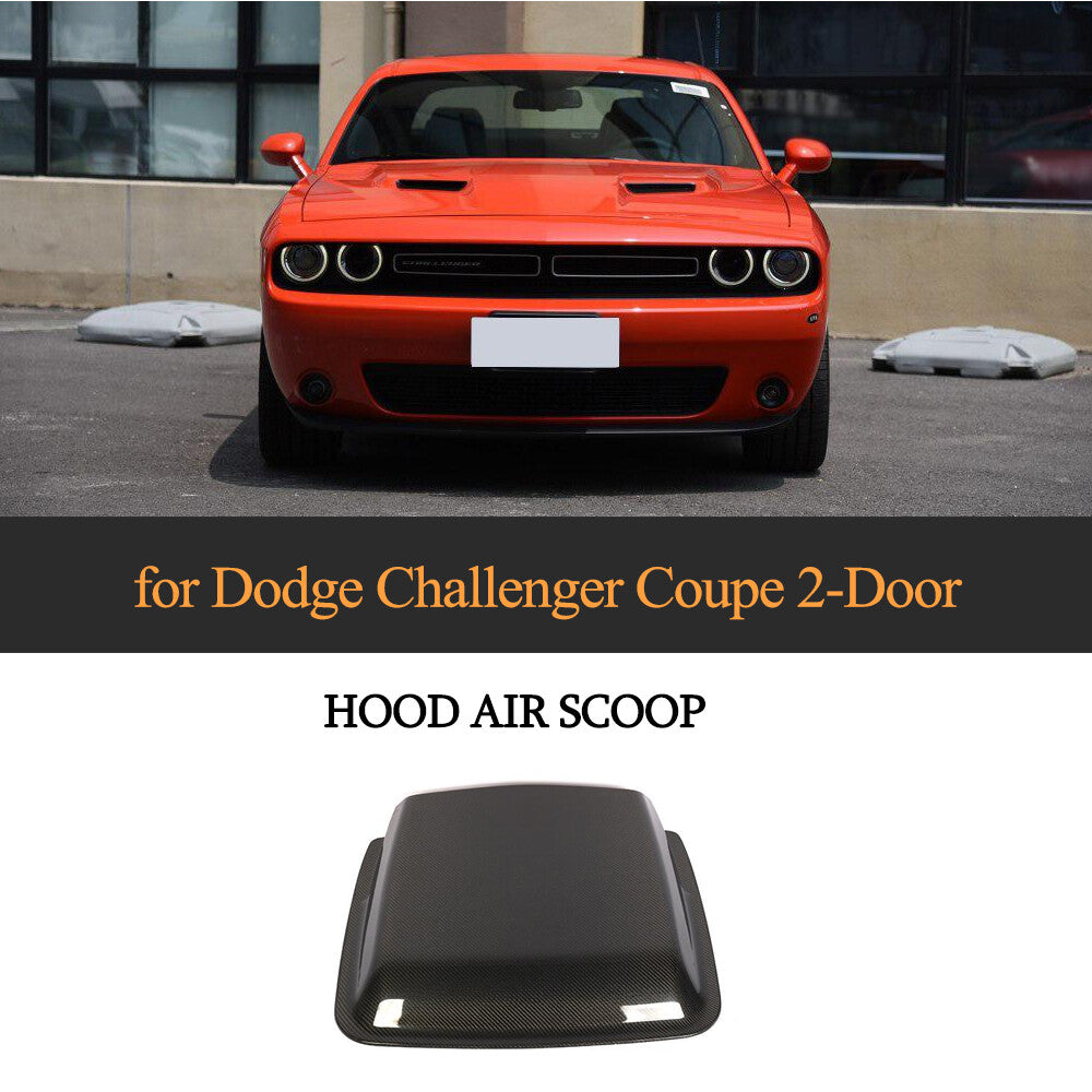Carbon Air Flow Intake Scoop Hood Vent Trims Cover for Dodge for Challenger 2015-19