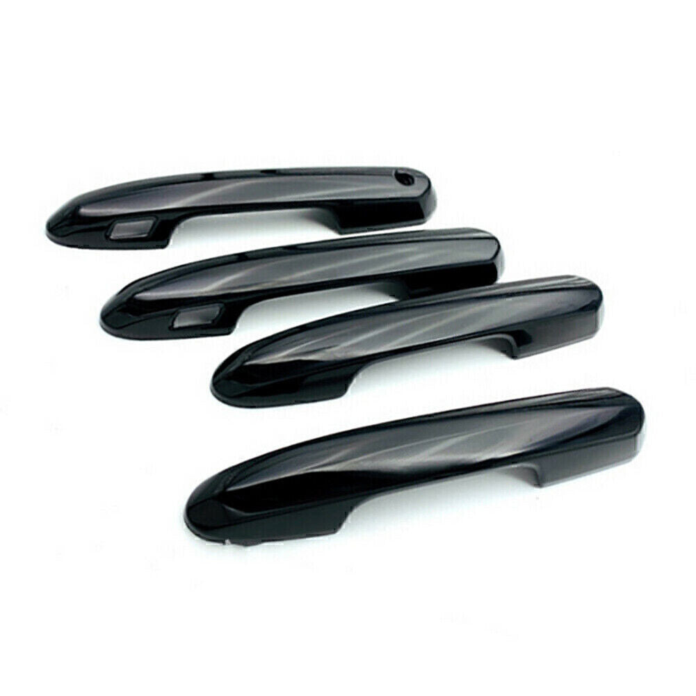 Door Side Handles Cover Trim Decor Fit for Toyota New RAV4 2019-2020 Black 4pcs Car