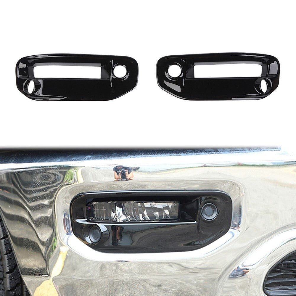 Front Fog Light Lamp Cover Trim Accessories for Dodge for Ram 1500 2019-2022 Black