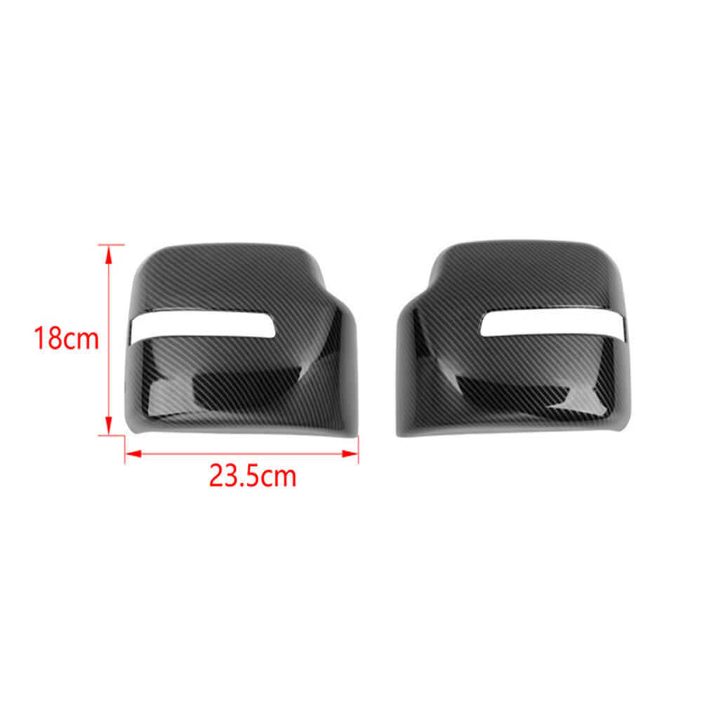 for Suzuki for Jimny 2019-23 Door Side Rear View Mirror Caps Cover ABS Carbon Fiber
