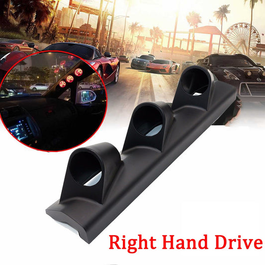 2 inch 52mm Right Hand Drive Pod A Pillar Triple 3 Hole Mount Gauge Holder Black Q