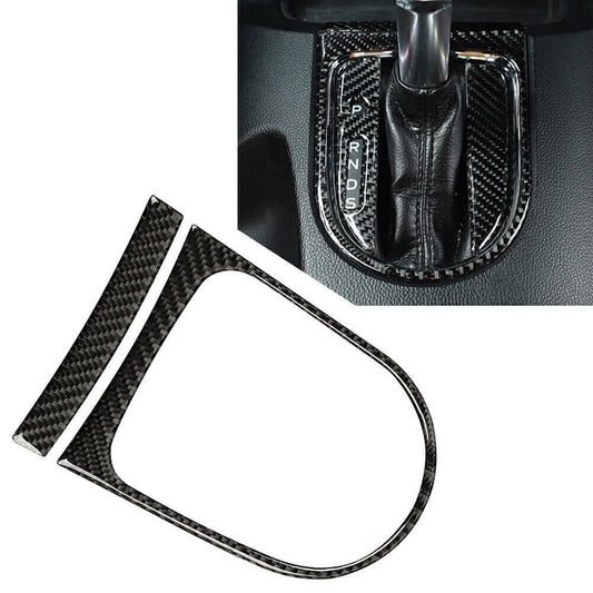 for Ford for Mustang 2015-19 18 17 Carbon Fiber Interior Gear Shift Panel Cover Trim