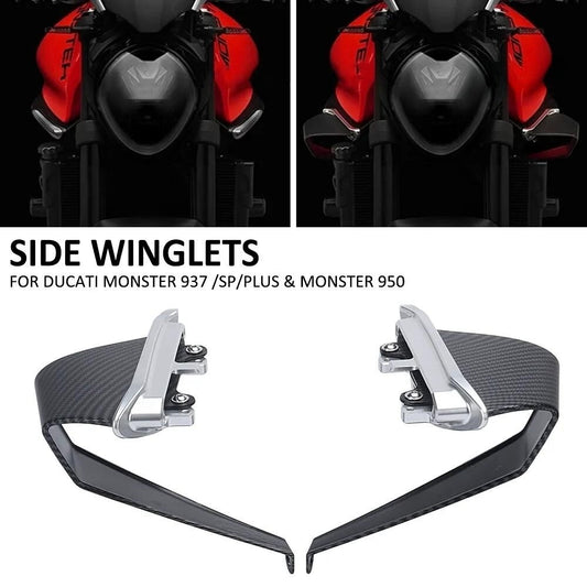 Motorcycle Carbon Fiber Spoiler Aero Side Wings for DUCATI Monster 937 SP 2021