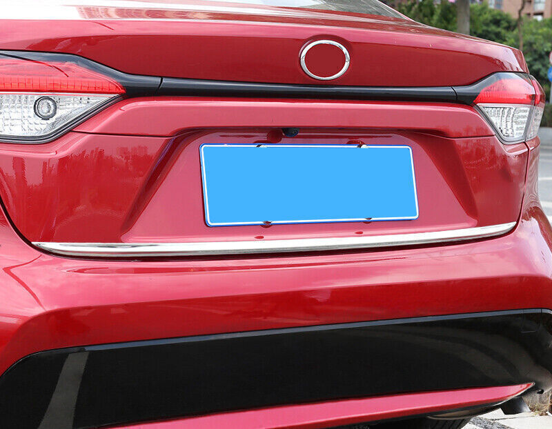for Toyota for Corolla 20-24 Silver Steel Look Rear Trunk Lid Tailgate Moulding Trim