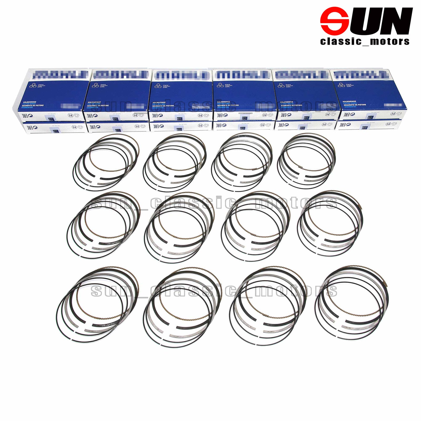 12-Piece Piston Ring Set STD for Bentley Flying Spur GT 6.0T W12 BWR CKH-