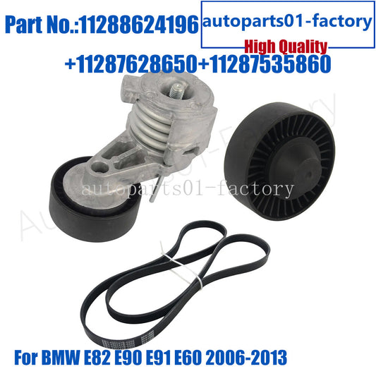 Set of 3PCS Drivebelt Pulley Tensioner Kit for BMW E82 E90 E91 E60 2006-2013