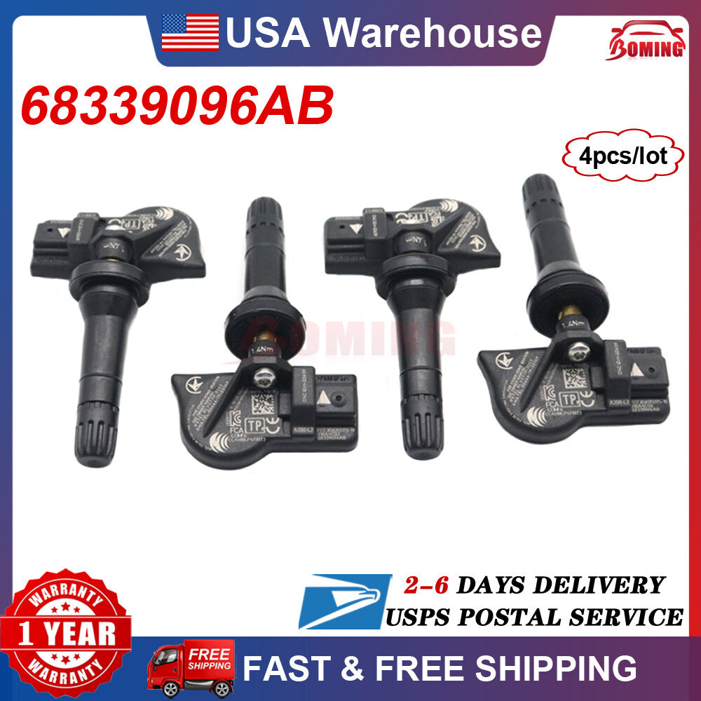 68339096AB 4x New TPMS Tire Pressure Sensor for Jeep for Wrangler JL Gladiator JT