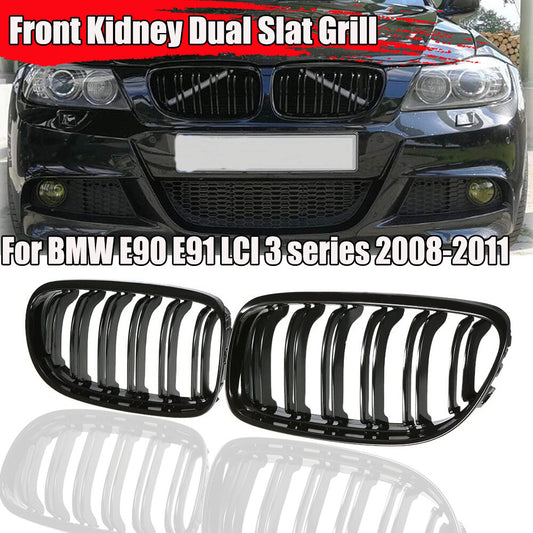 Glossy black for BMW E90 E91 LCI 2008 - 11 3 Series front bumper kidney grille grille