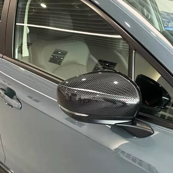 Carbon Fiber Rearview Mirror Cover Trim For PATHFINDER 2022-2024 v