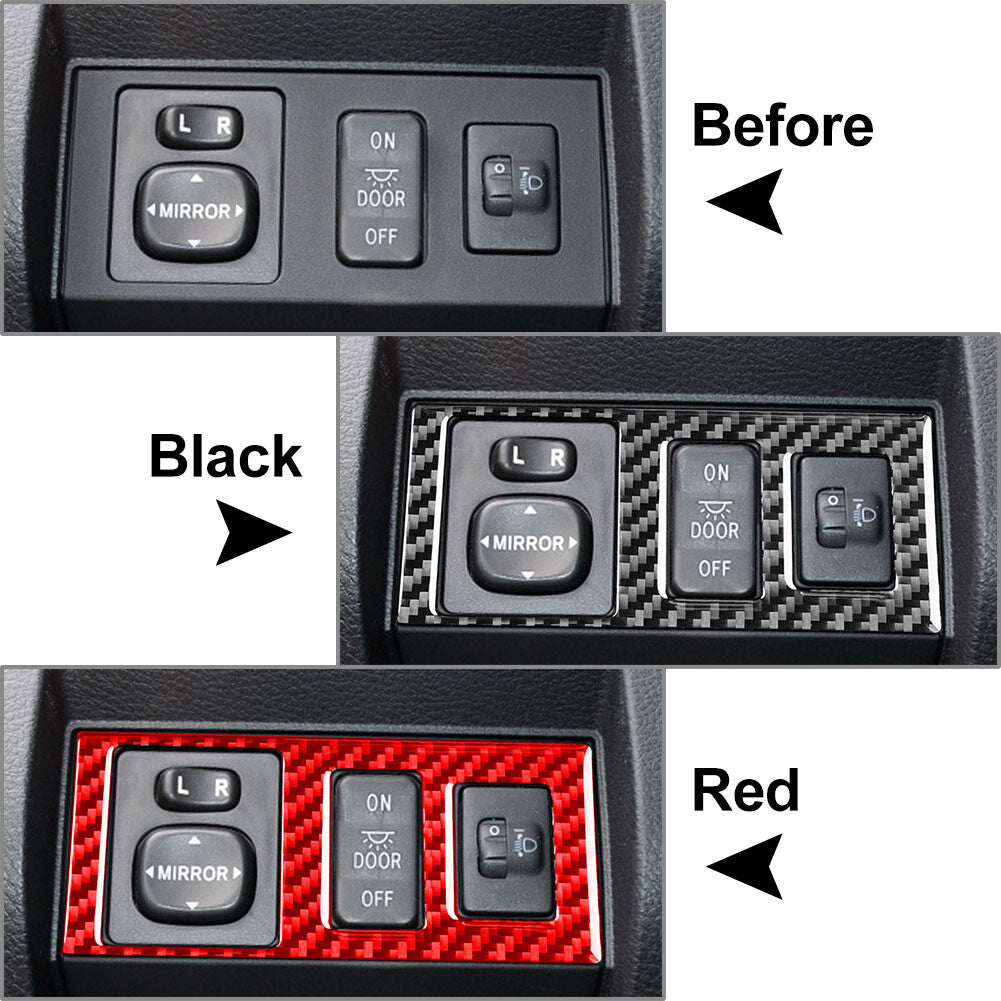 Carbon Fiber Head Light Control Button Cover for Toyota Tundra 2014-2021