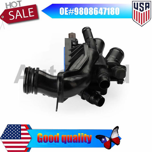 9808647180 Coolant Thermostat Housing NEW for Peugeot for Citroen 408 508 C3X RC4 Q