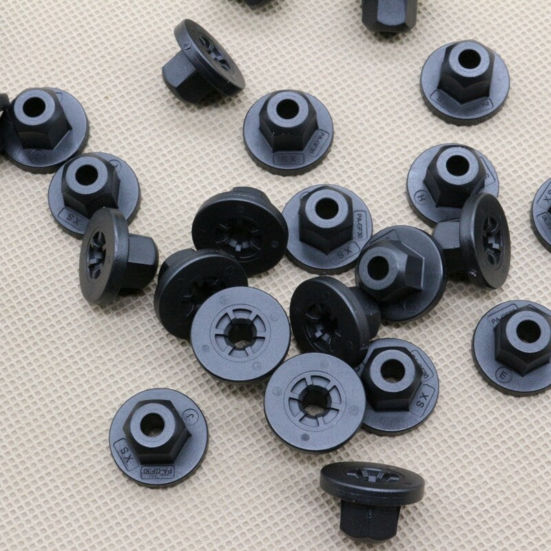20x Fender Liner Retainer Nut Hex Head Nylon for BMW 5, 6, 7,M, X4, X5