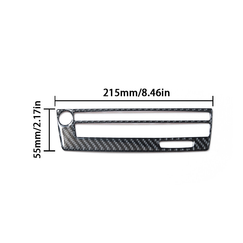 2X Red Carbon Fiber Central Control Button Trim for Mercedes R-Class 2009-2012 v